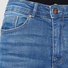OLY Paola Diamond Button Mid Blue Ribbed Skinny Fit Denim 3412