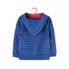 51015 Sweetest Friend Cat Face Polka Dots Blue Zipper Hoodie 2787