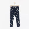 LDX Bear & Rabbit Knee Patch Polka Dots Navy Blue Legging 2815