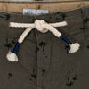 PM Palm Tree Print Dull Green Cotton Shorts 3990