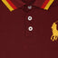 Big Yellow Pony Burgundy Polo 2324
