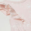 HM White Flowers & Butterfly Print Baby Pink Frill Sleeves Frock 3946