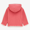 ZR Pink Frill Bottom Terry Zipper Hoodie 14530