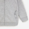 ZR Round Pocket Grey Zipper Hoodie 3378