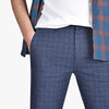D&co Navy Blue Check Slim Stretch Chino 1771