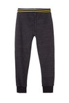 L&S Charcoal Trouser with Yellow Stripe and Zips 1004