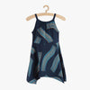 LS Geometric Pattern Navy Blue Summer Dress 3530
