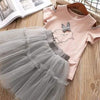 Anc Lala Light Pink Rabbit Print With Grey Skirt 1751