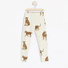 LDX Brown Panther Stone White Fleece Legging 2300