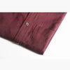 DID Button Down Self Textured Cotton Maron Casual Shirt