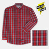 OXN Black Check Red Casual Shirt 4187