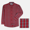 OXN Black Check Red Casual Shirt 4187