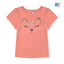 TX Glitter Dots Fox Head Orange Top 9454