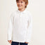 MNG Full Sleeves White Polo 504