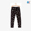 LS Different Star Print Black Legging 4346