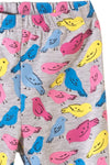 51015 Multi Color Birds Print Grey Legging 4348