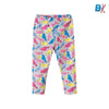 51015 Multi Color Birds Print Grey Legging 4348
