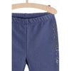 51015 Strength Comes from Space Foil Side Print Navy Blue Legging 4362
