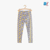 LS Lemon Printed Light Grey Legging 4363