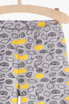 LS Lemon Printed Light Grey Legging 4363