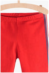 51015 Side Lines Printed Red Legging 4374