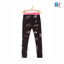 LS White Print Elastic Belt Black Legging 4393
