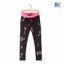 LS White Print Elastic Belt Black Legging 4393