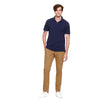 GAP Solid Navy Blue Pique Polo Shirt (Label Removed)