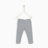 ZR Front Pocket Blue And White Stripes Legging 2919