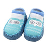 Sky Blue Owl Face Socks Booties 4522