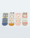 Caramella Rabbit Light Blue 4 Socks Box 3233