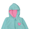 51015 Print Heart Turquoise Hoodie 3158