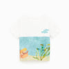 ZR Ocean Print White Tshirt 1886