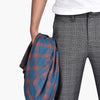 D&co Anthracite Grey Check Slim Stretch Chino 1772