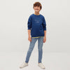 MNG No Place Like Sleek Blue Sweatshirt 7573