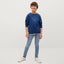 MNG No Place Like Sleek Blue Sweatshirt 7573