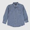 LC WK Blue & White Box Check Full Sleeves Casual Shirt 3921