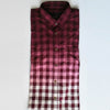 Two Tone Slim Fit Burgundy Casual Shirt 8886