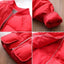 FSG Open Pockets Mock Neck Red Puffer Jacket 7673