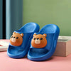 XZM Bear Face Blue Soft Slippers 9394