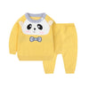 DD Aplic Panda Yellow Knitted Sweater Suit 8077