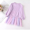 Anc Lal Multi Unicorn Light Purple Frock 3244