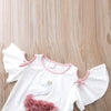 Anc Lal Aplic Swan With Pearls Pink Skirt Set 2608