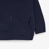 ZR Round Pocket Navy Blue Zipper Hoodie 3377