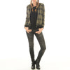 NM Ladies Black Wash Biker Denim