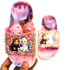 Frozen Light Pink Glitter Stones Top Slippers 2211