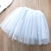 Anc Lal Aplic Swan With Pearls Blue Skirt Set 2607