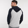 FC Logo Contrast Raglan Sleeves Grey Hoodie 3060