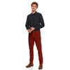 SPL Burgundy Slim fit Cotton Chino With Belt 9547