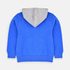B.X R.L Embroidered Sleeves Style Royal Blue Zipper Hoodie 3436